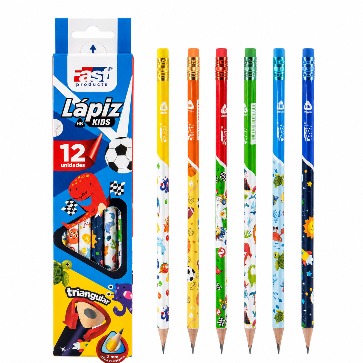 Lapiz Triangular Diseño Niños Fast