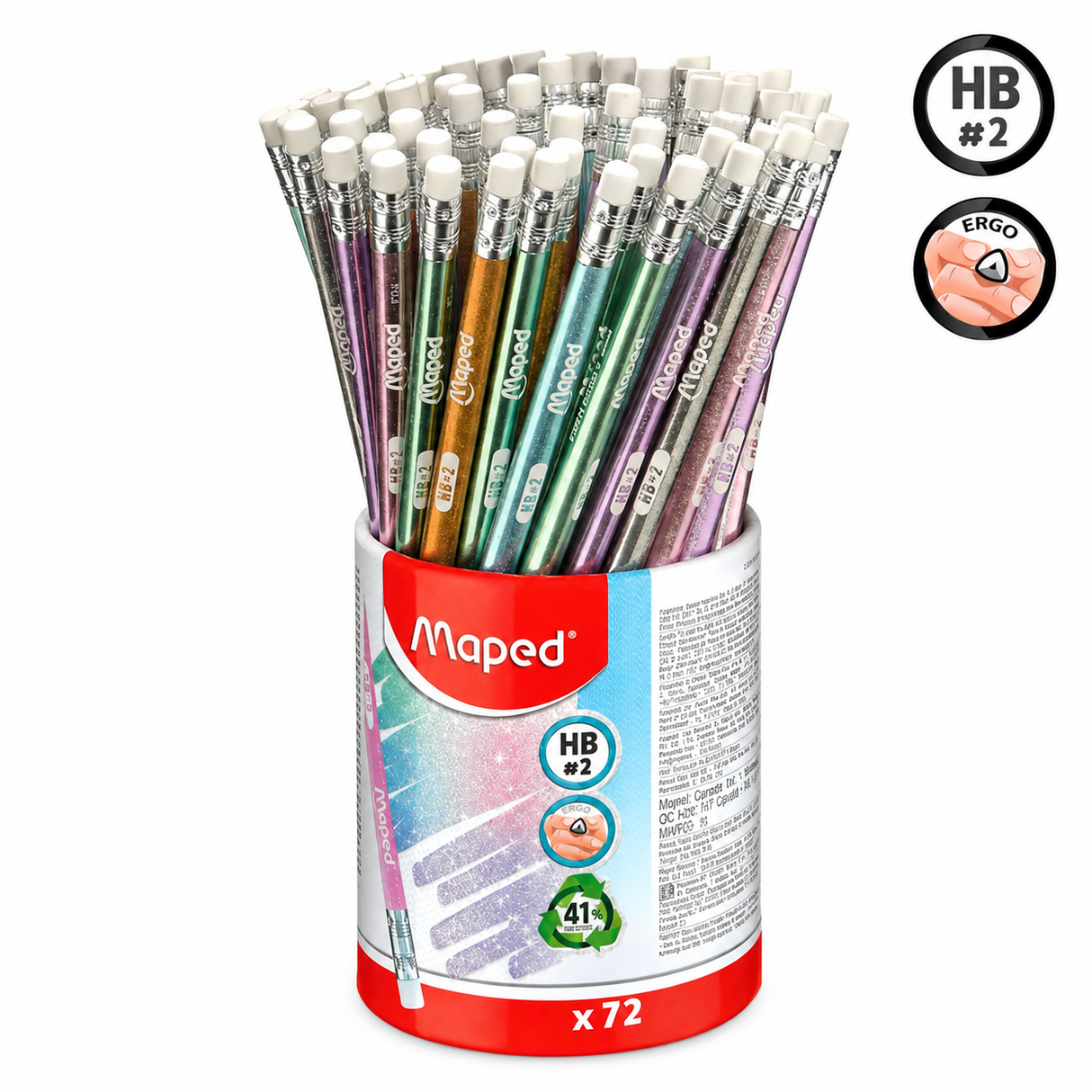 Lapiz Triangular Glitter Varios Colores Maped 851805