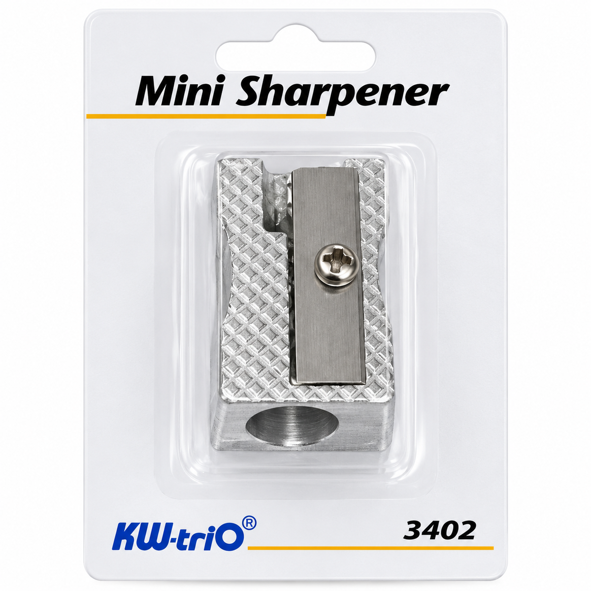 Sacapunta Metalica Kw trio 3402 Cuadrado Blister 1 Agujero