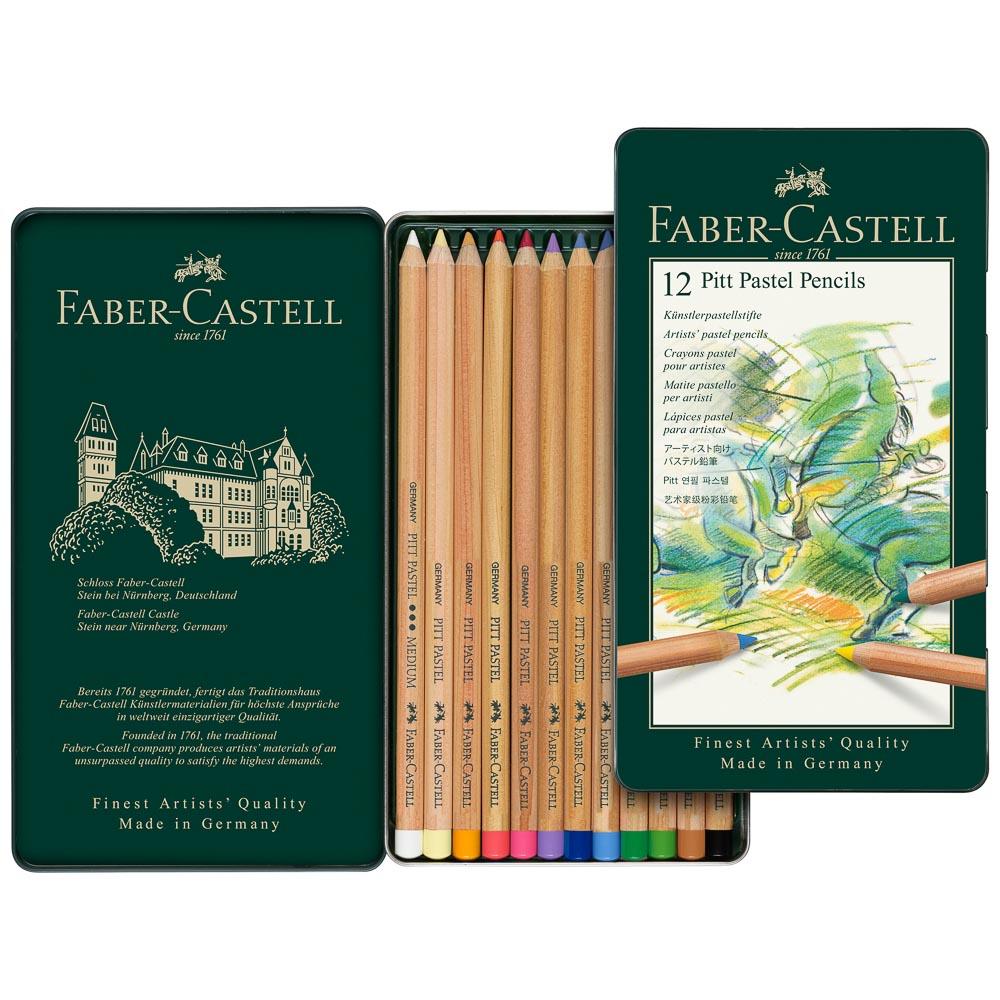 Crayon Pastel Faber Castell PITT 112112 Set 12 colores