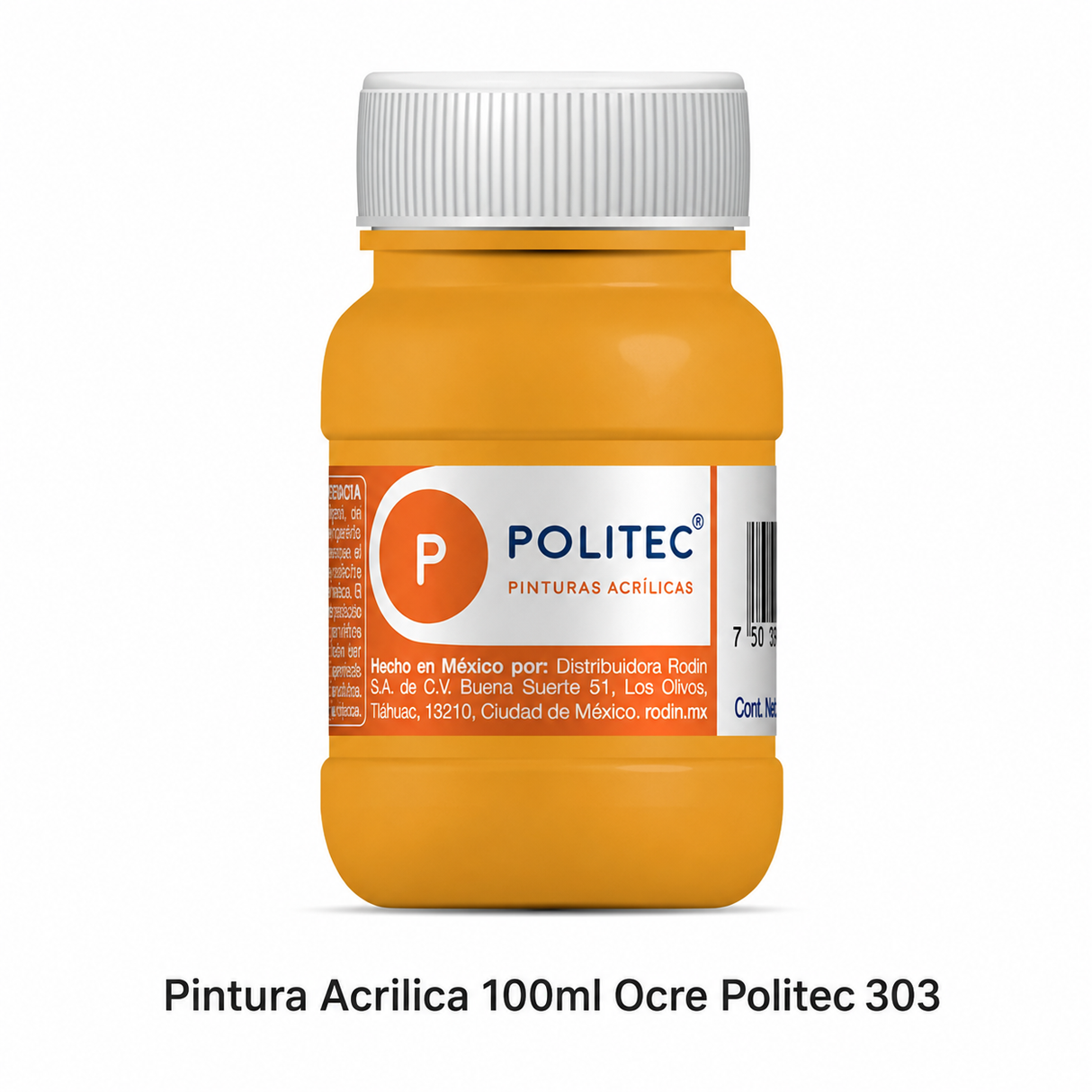 Pintura Acrilica 100ml Ocre Politec 303
