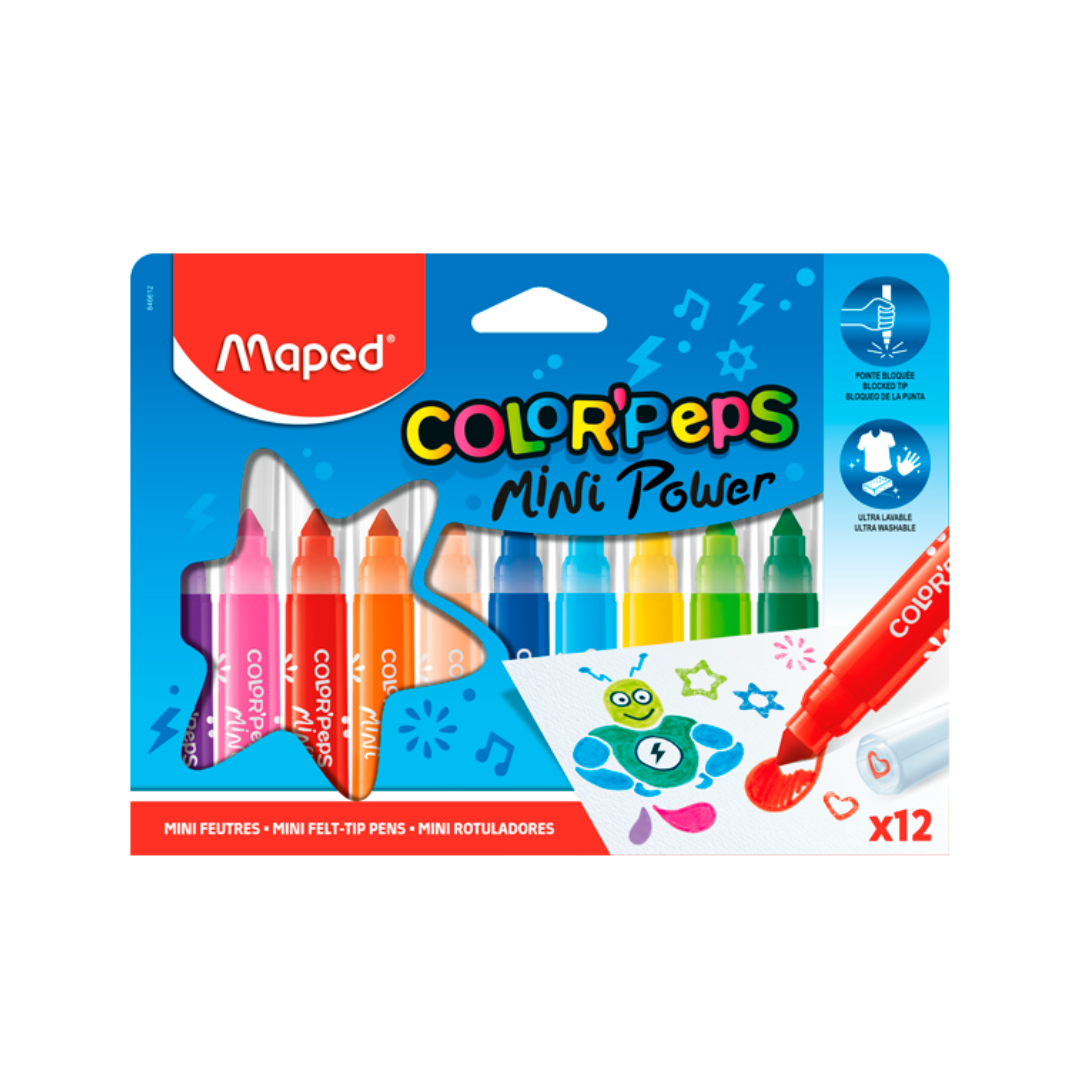 Marcador Estuche 12c Mini Power Jumbo Maped