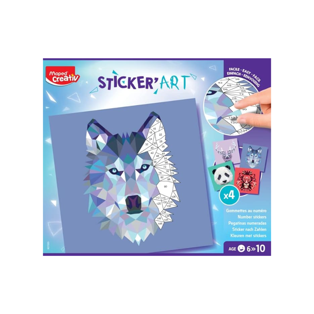 Rompecabeza de Pegatinas Sticker Art Retratos de Animales Maped