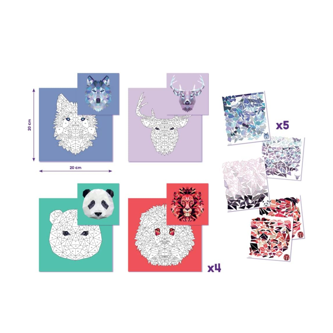 Rompecabeza de Pegatinas Sticker Art Retratos de Animales Maped