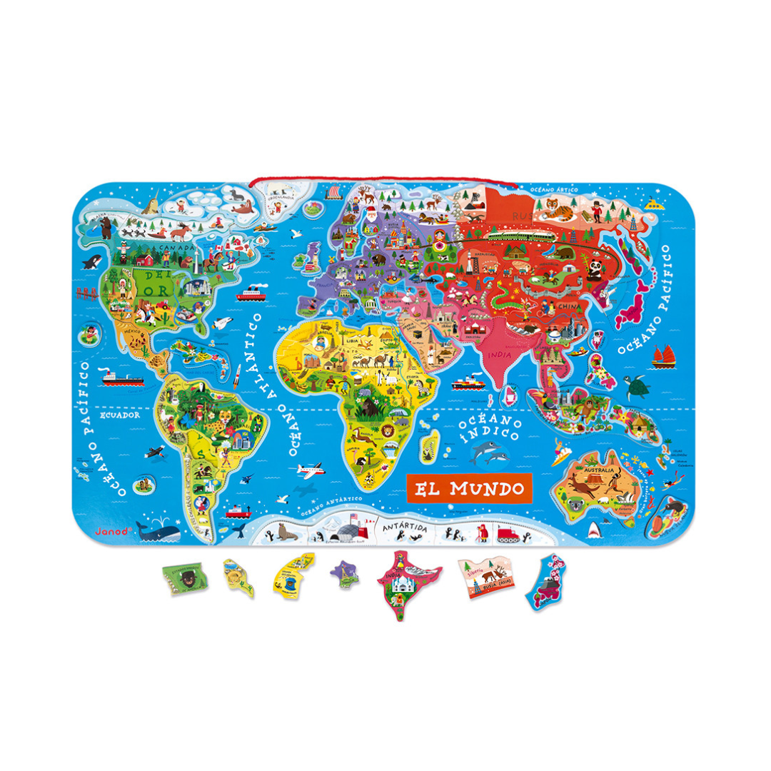 Juego Educativo Janod Rompecabezas Atlas Mundial Maped