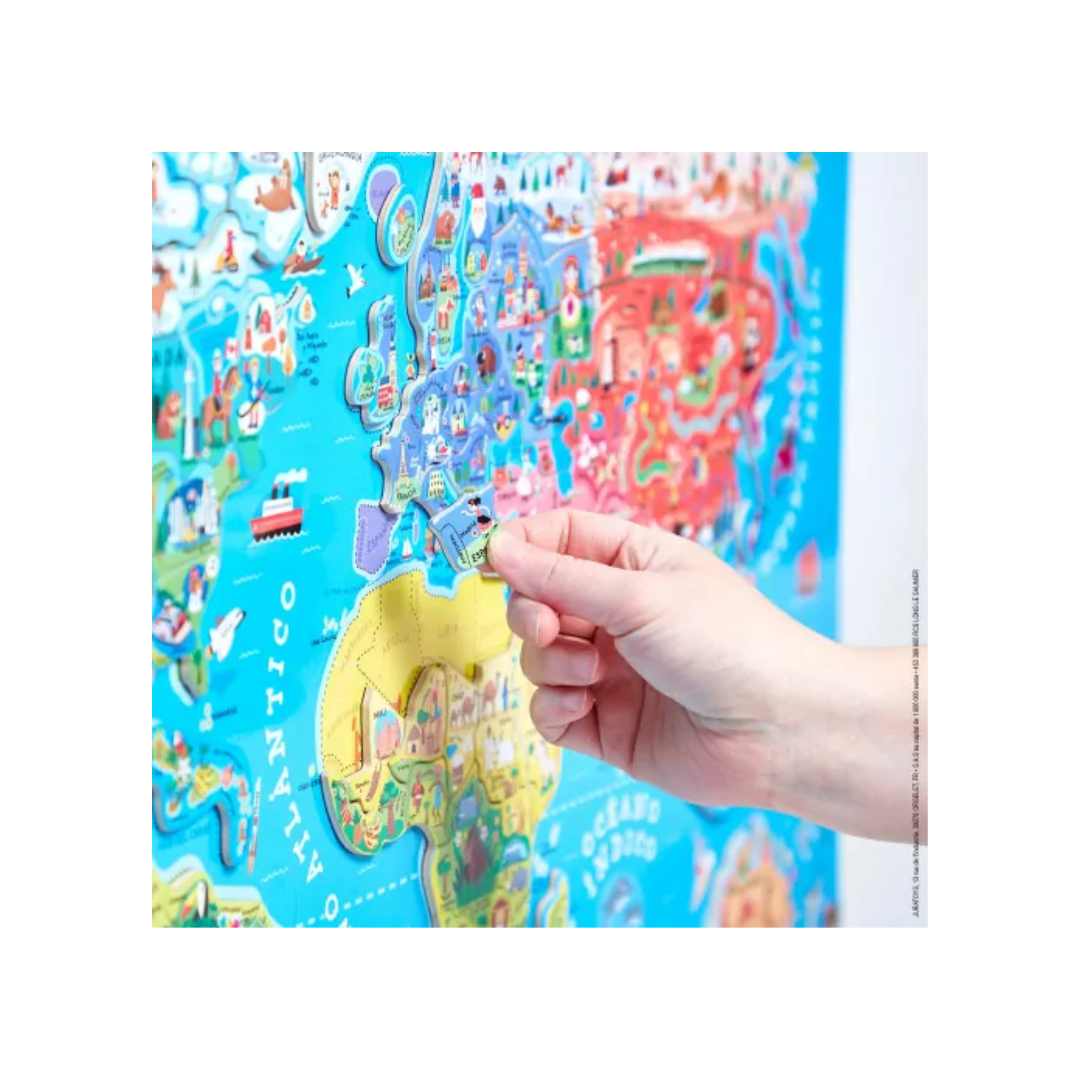 Juego Educativo Janod Rompecabezas Atlas Mundial Maped