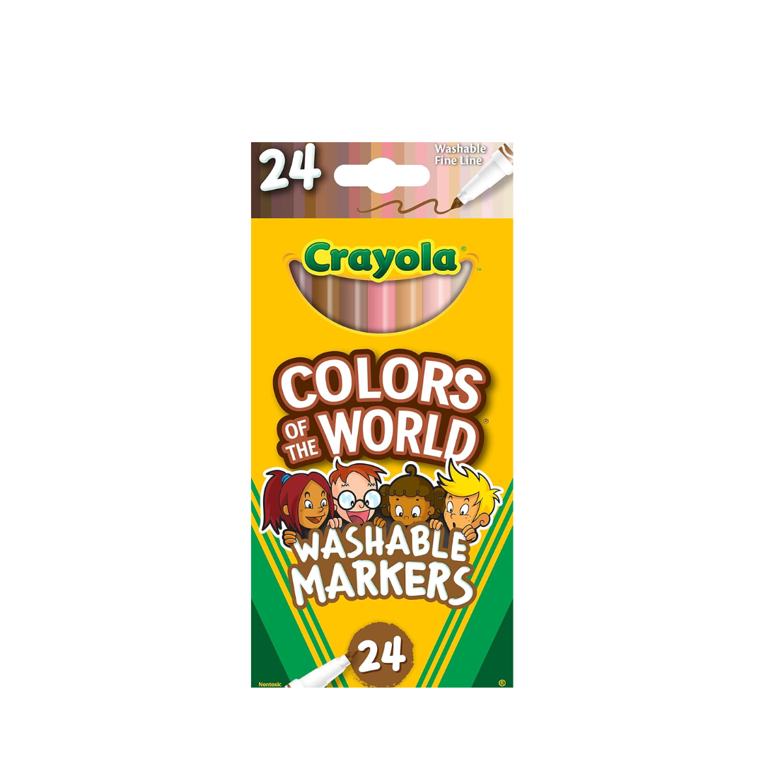 Marcador Estuche 24c. Punta Fina Lavables World, Crayola