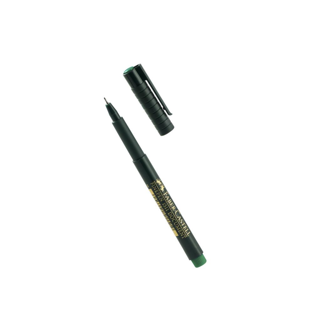 Marcador Rapidografo Punta fina 0.5mm Verde. Faber Castell