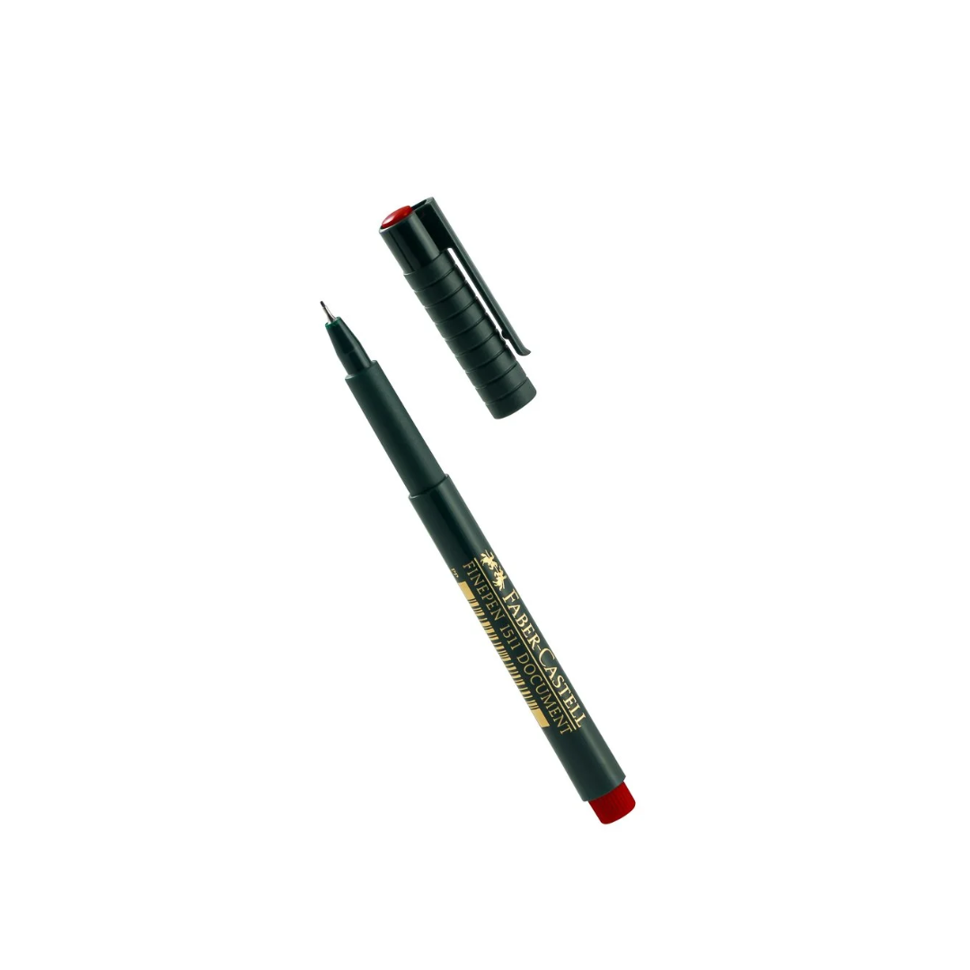 Marcador Rapidografo Punta fina 0.5mm Rojo. Faber Castell