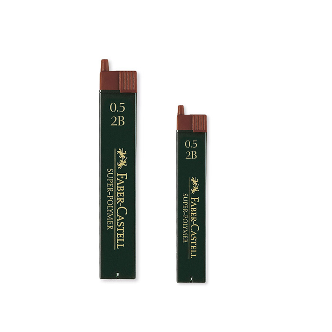 Mina 0.5mm Tubo x 12. Tono: 2B. Faber Castell