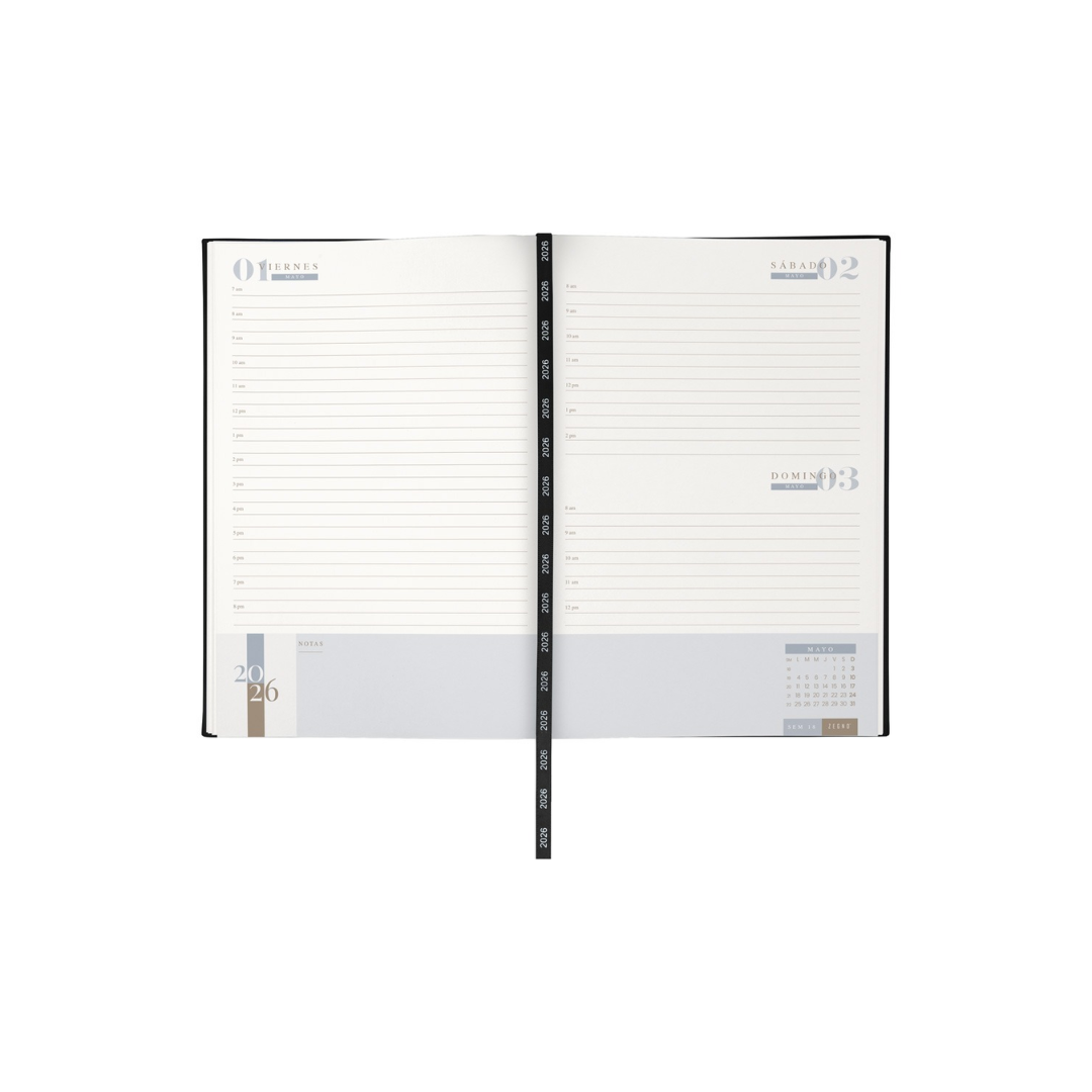 AGENDA DIARIA CLÁSICA 2026 NEGRA