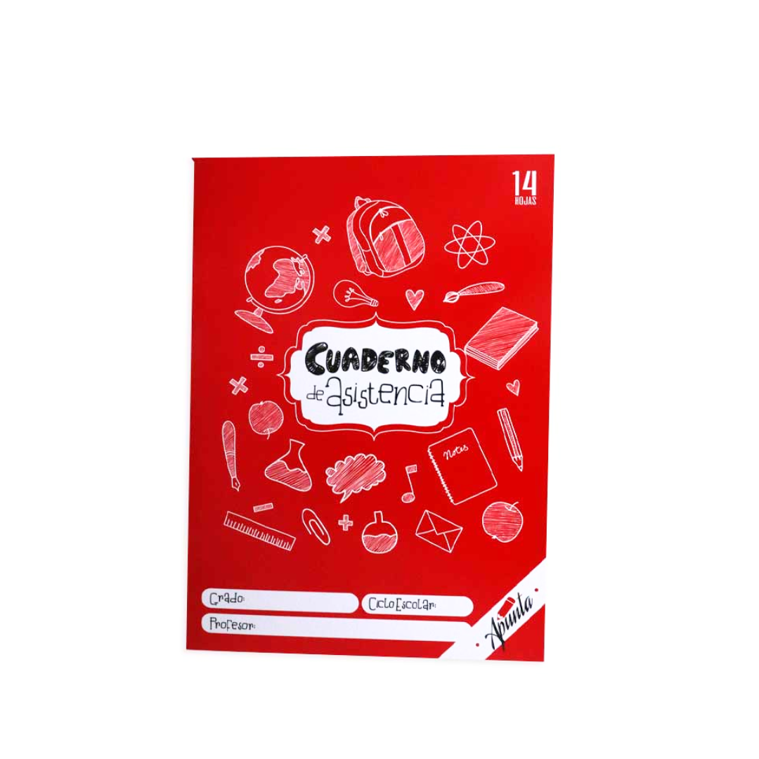 Cuaderno Asistencia 14H/34L Corto Apunta.