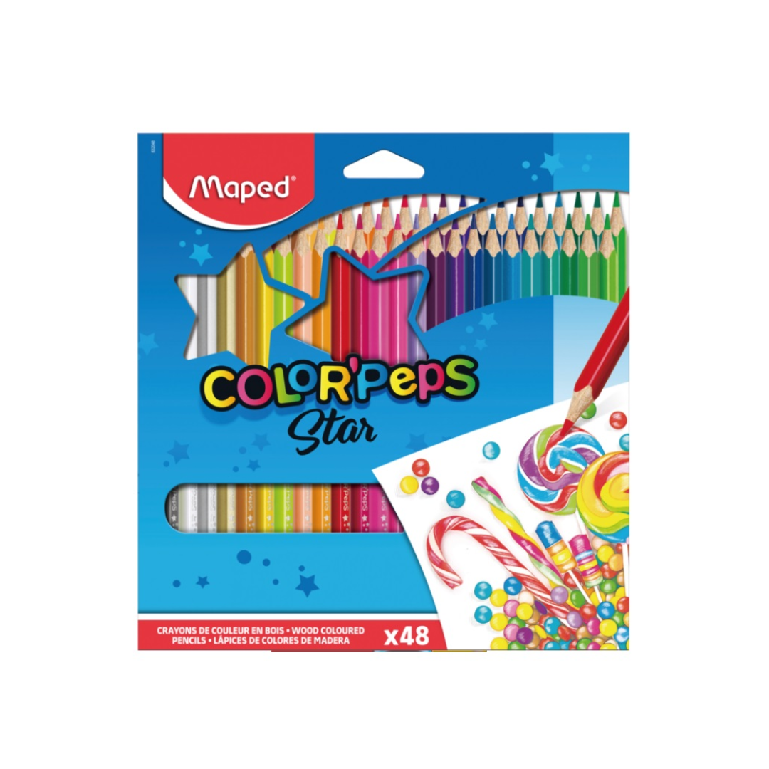 Crayon Madera 48c Largo Triangular Maped