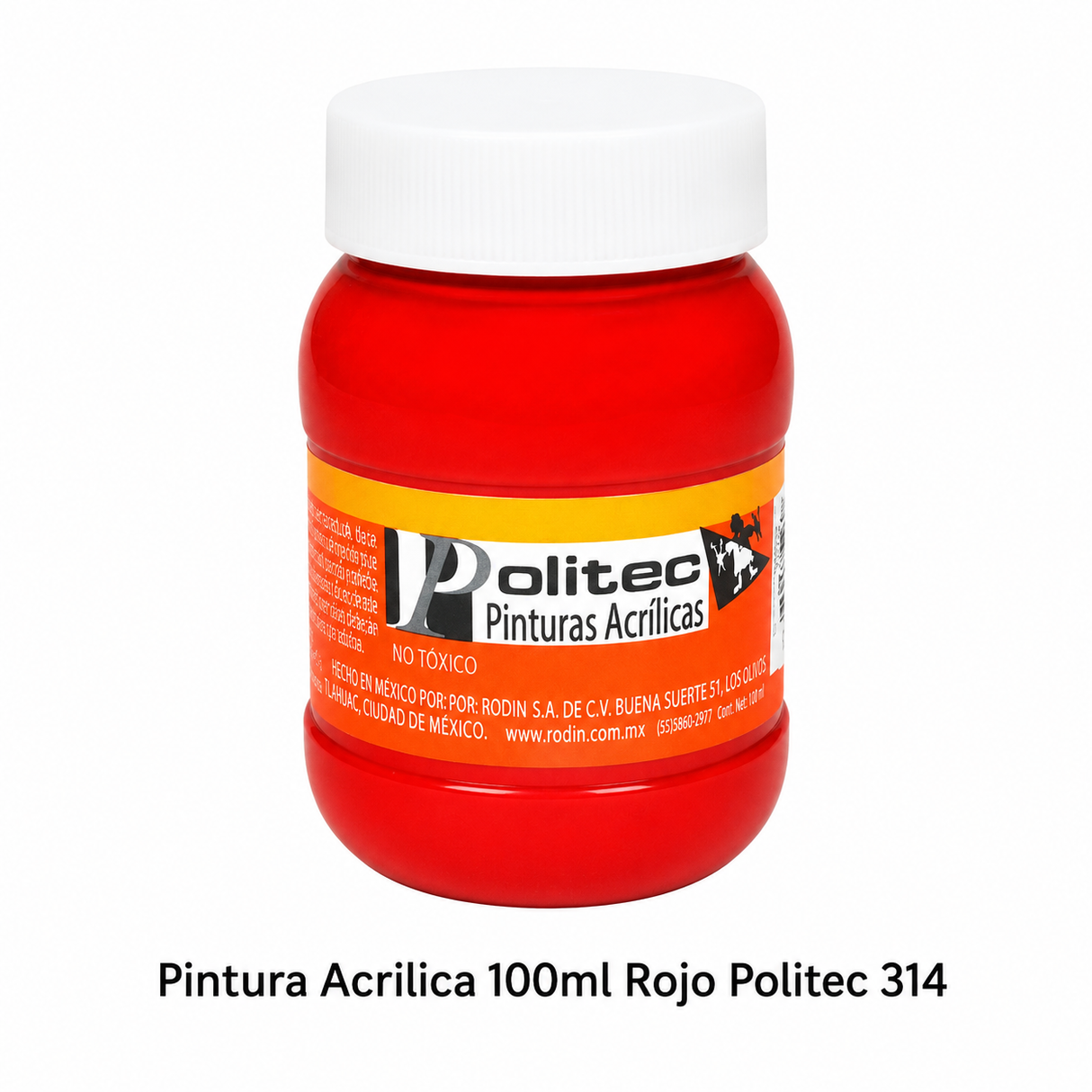 Pintura Acrilica 100ml Rojo Politec 314