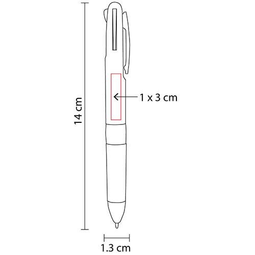 Promocional Bolígrafo 3 en 1 Smoke Azul