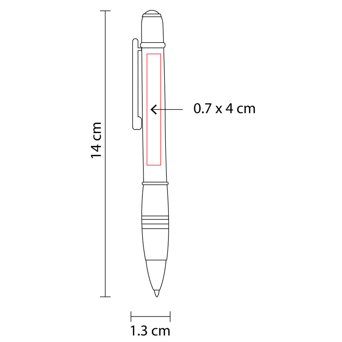 Promocional Bolígrafo BOSTON Negro