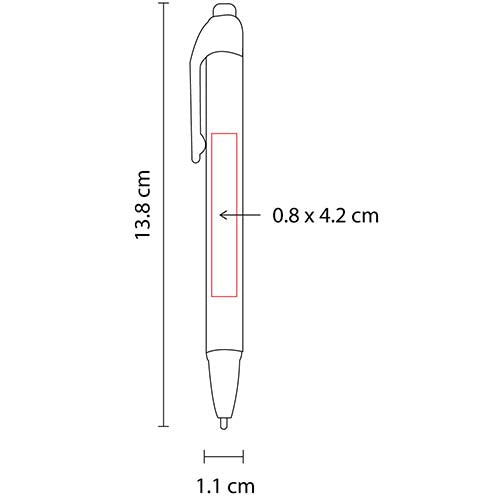 Promocional Bolígrafo FUROR Rojo transparente
