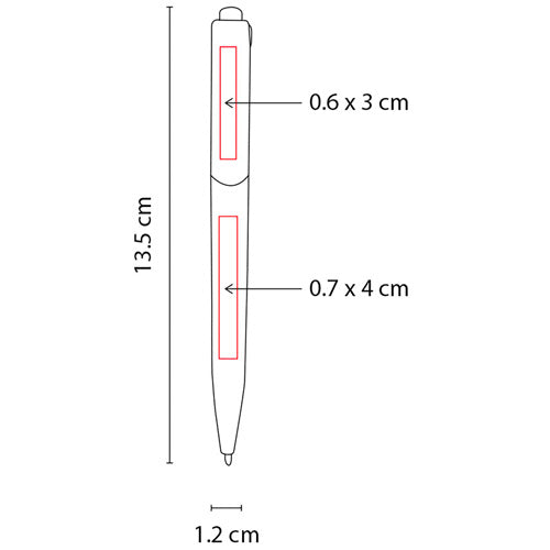 Promocional Bolígrafo CARMIN Rojo