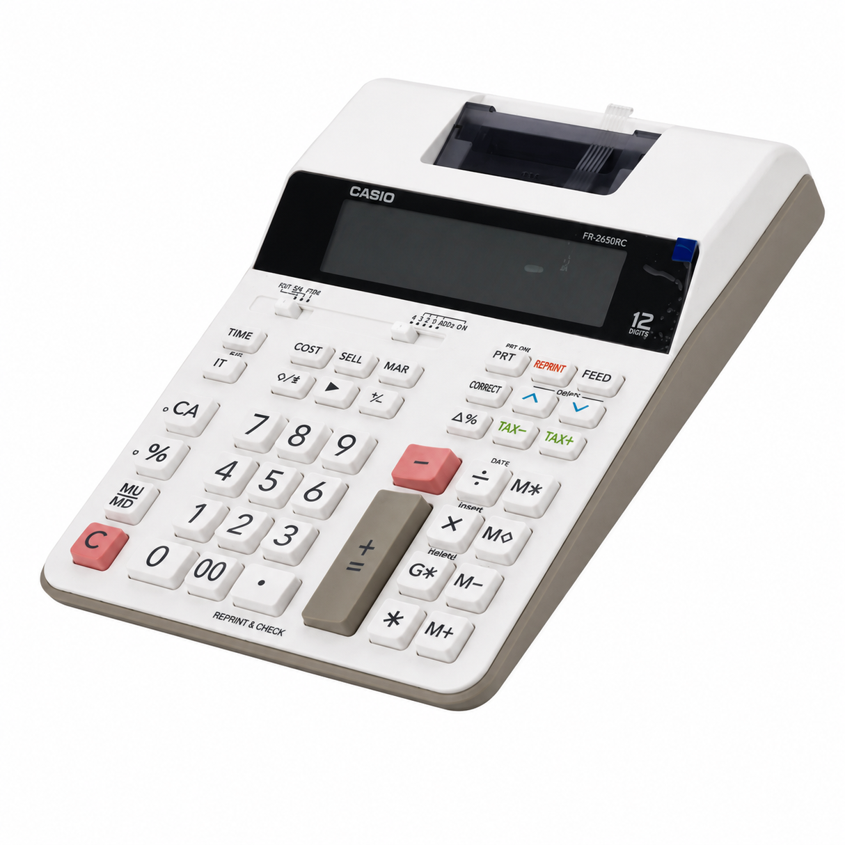 CALCULADORA/SUMADORA CASIO FR-2650RC-WE 12 DIGITOS