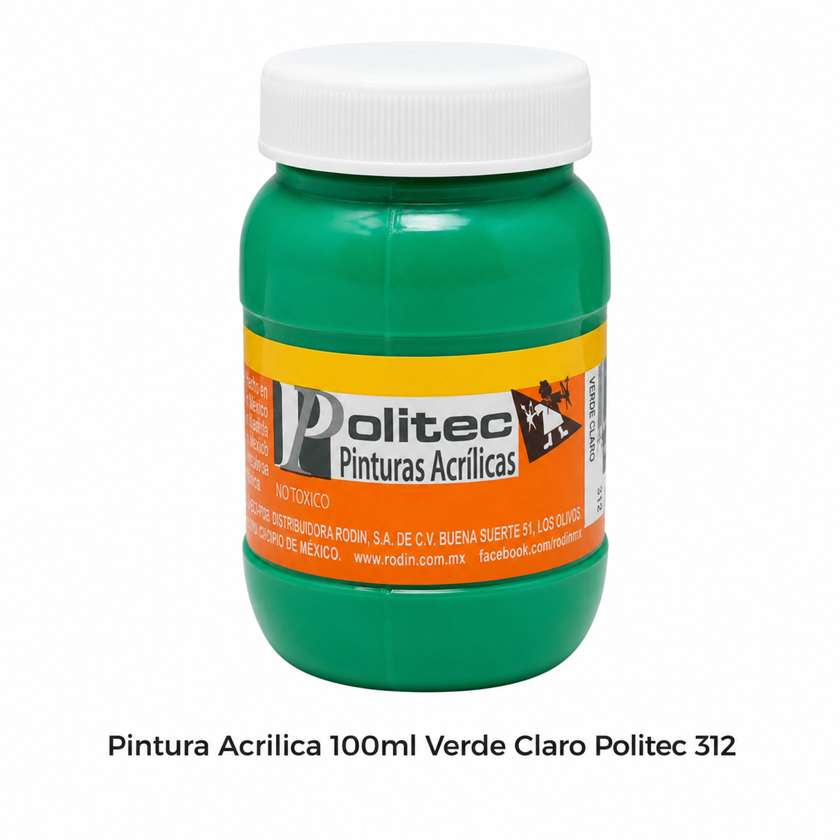 Pintura Acrilica 100ml Verde Claro Politec 312