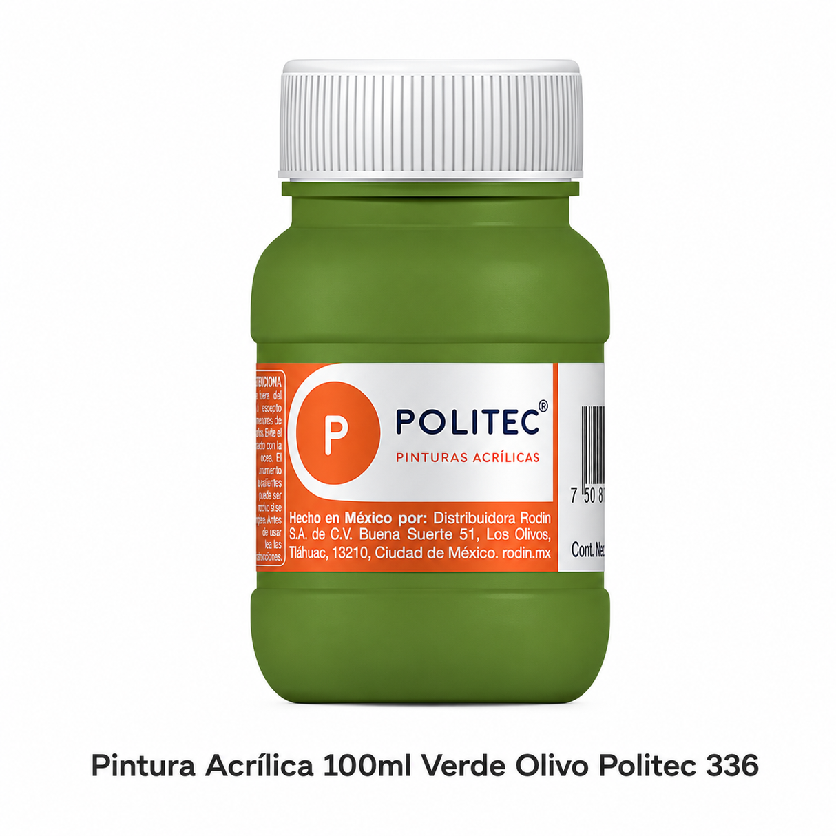 Pintura Acrilica 100ml Verde Olivo Politec 336