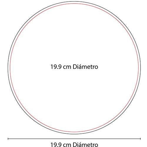 Mouse Pad Plano Redondo. Rojo