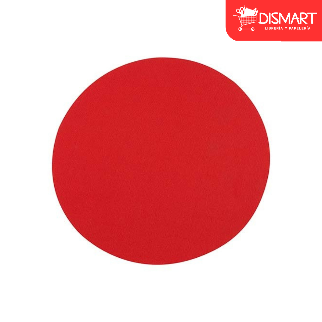 Mouse Pad Plano Redondo. Rojo