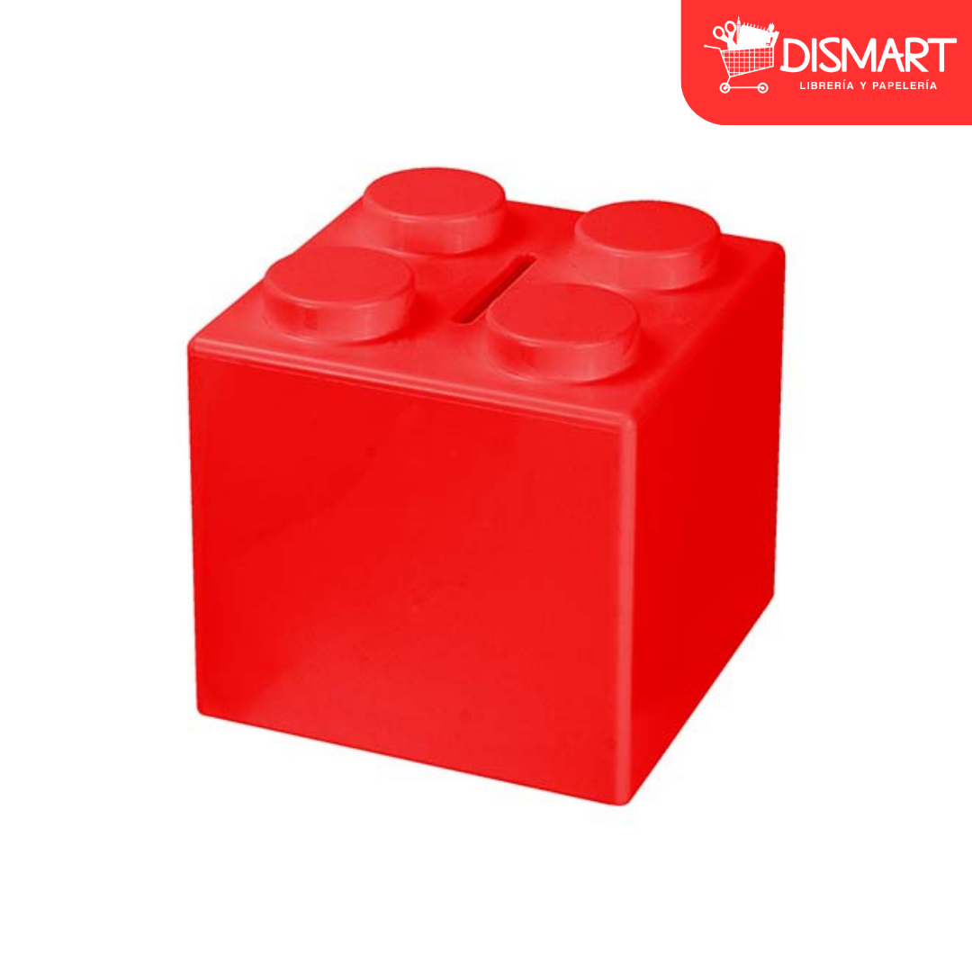 Alcancía de Cubos Rojo