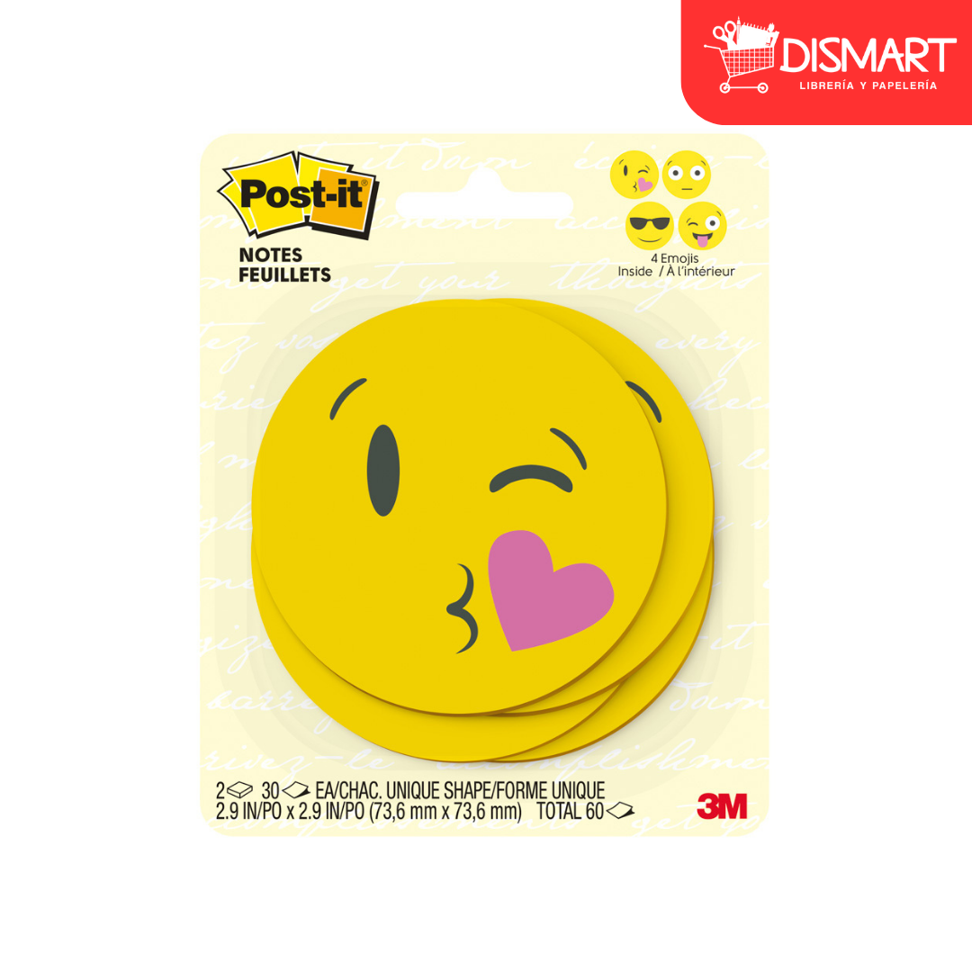 Block post it bc-2030 emoji2 3x3" px2 30 hojasxpaq surtido