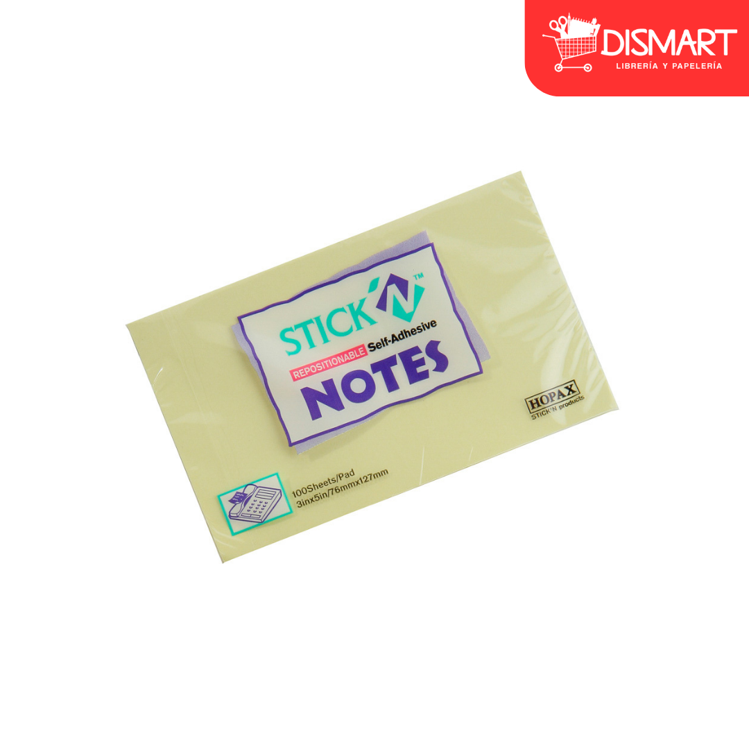 Block stickn 21009 3x5" amarillo