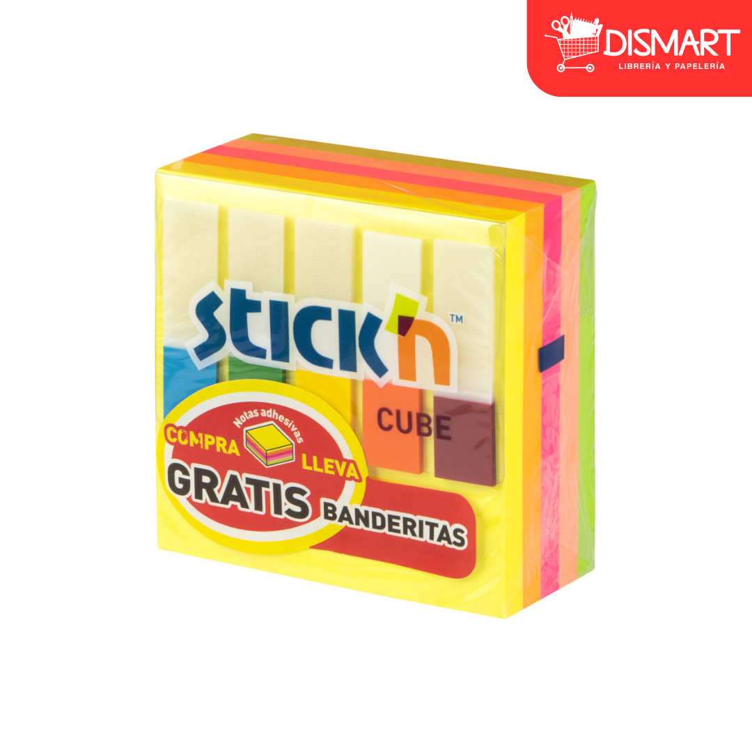 Block stickn 21012 3x3" 400h cubo neon