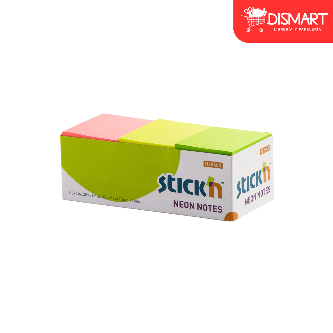 Block stickn 21131 1.5x2" px12 neon