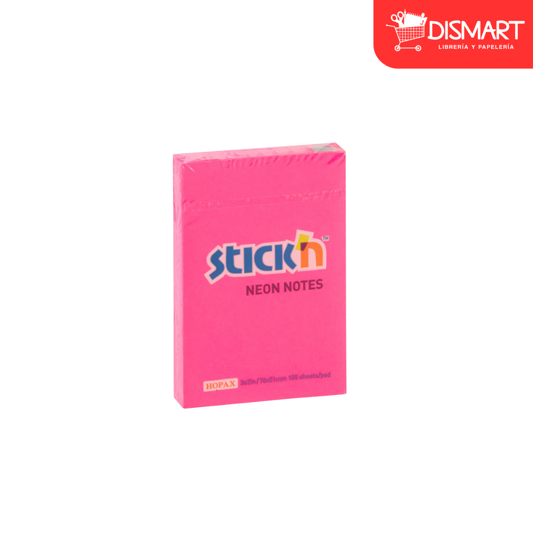 Block stickn 21161 2x3" neon fucsia