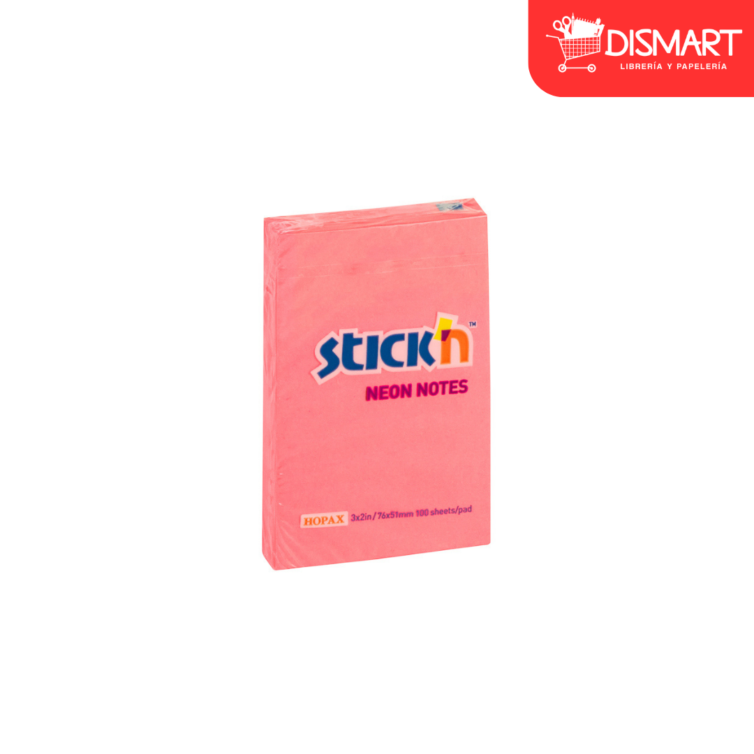 Block stickn 21162 2x3" neon rosado
