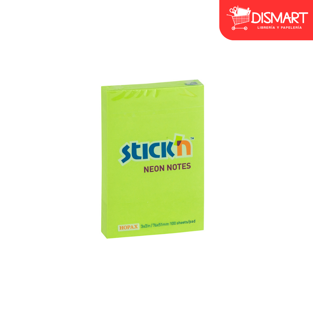 Block stickn 21163 2x3" neon verde