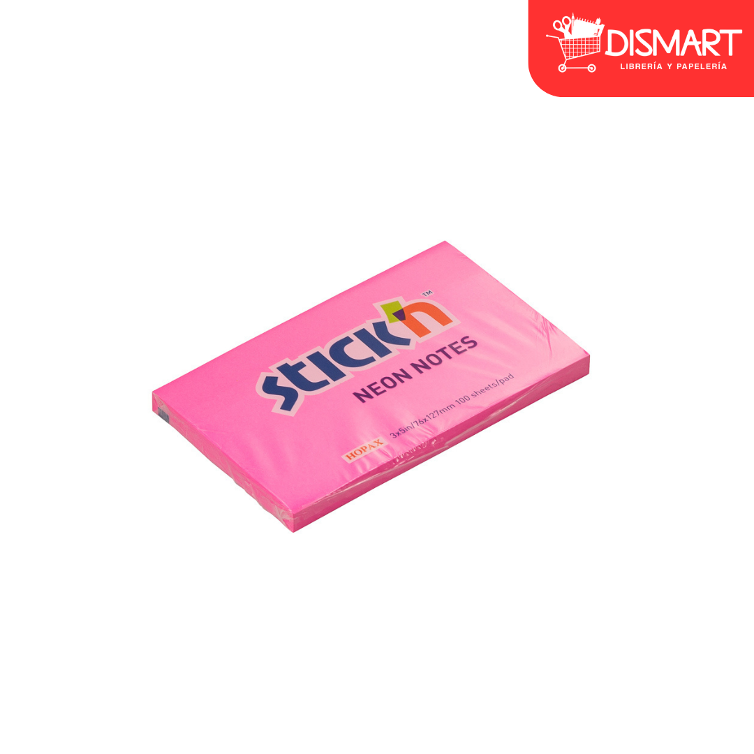 Block stickn 21170 3x5" neon rosado