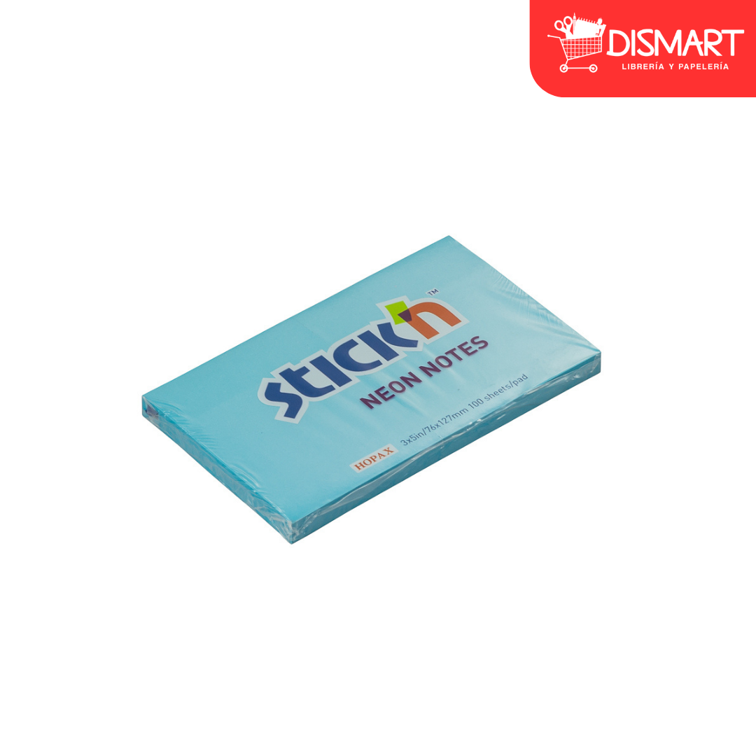 Block stickn 21213 3x5" neon celeste