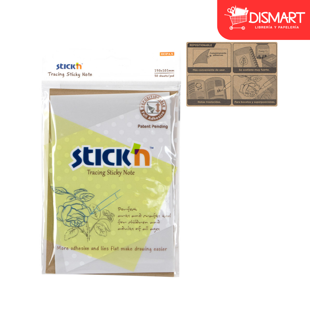 Block stickn 21819 6x4" 30h transparente