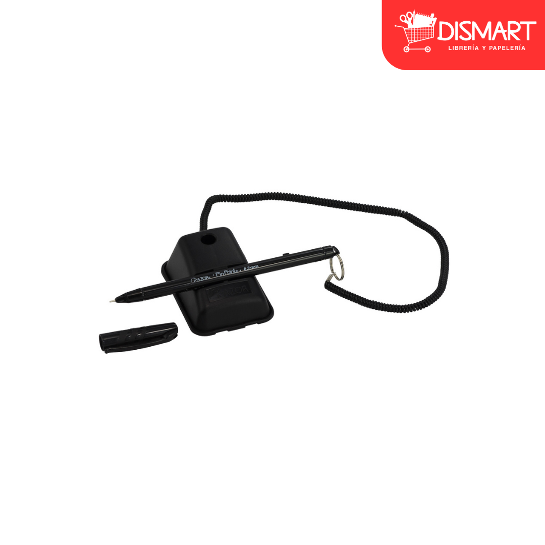 Boligrafo azor 6806ne fino 0.7mm con base negro
