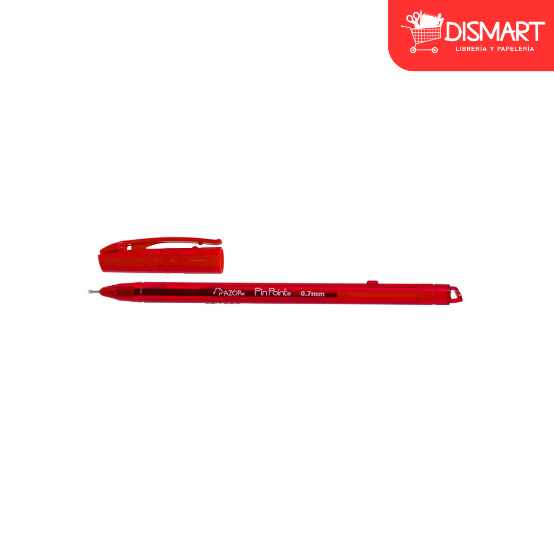 Boligrafo azor 6810ro fino 0.7mm rojo