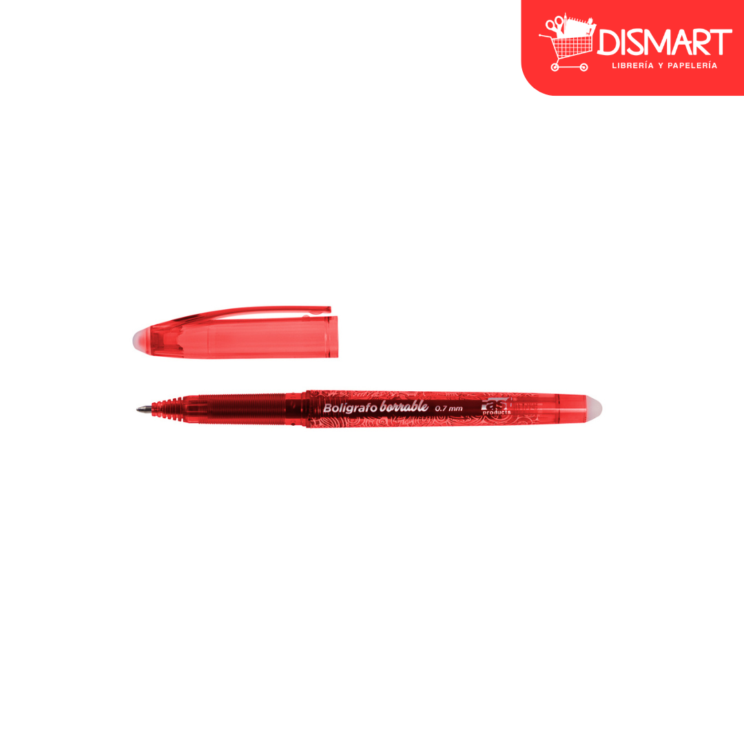 Boligrafo fast borrable 0.7mm rojo