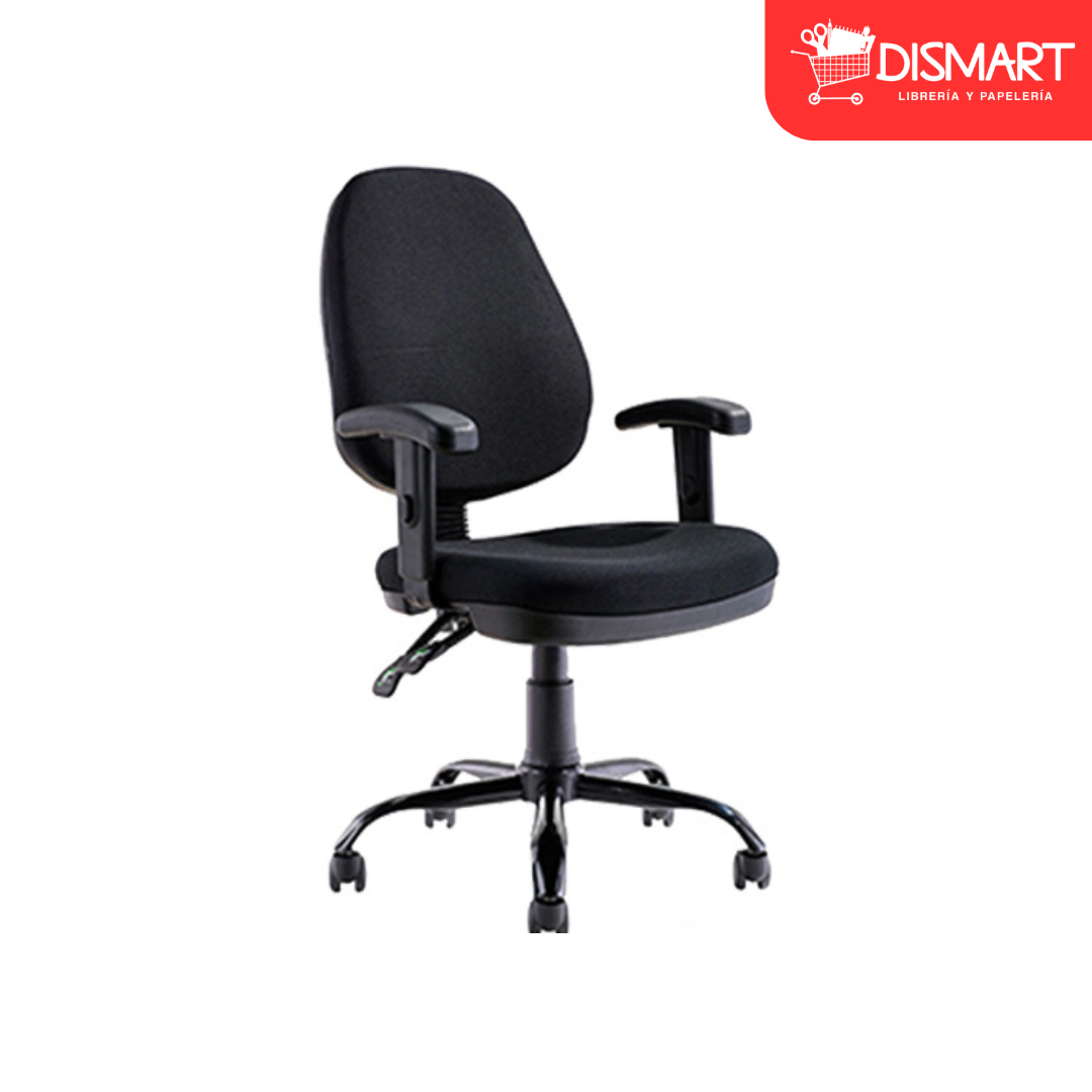 Silla Secretarial de Tela con Brazo Ajustable (DC-34)