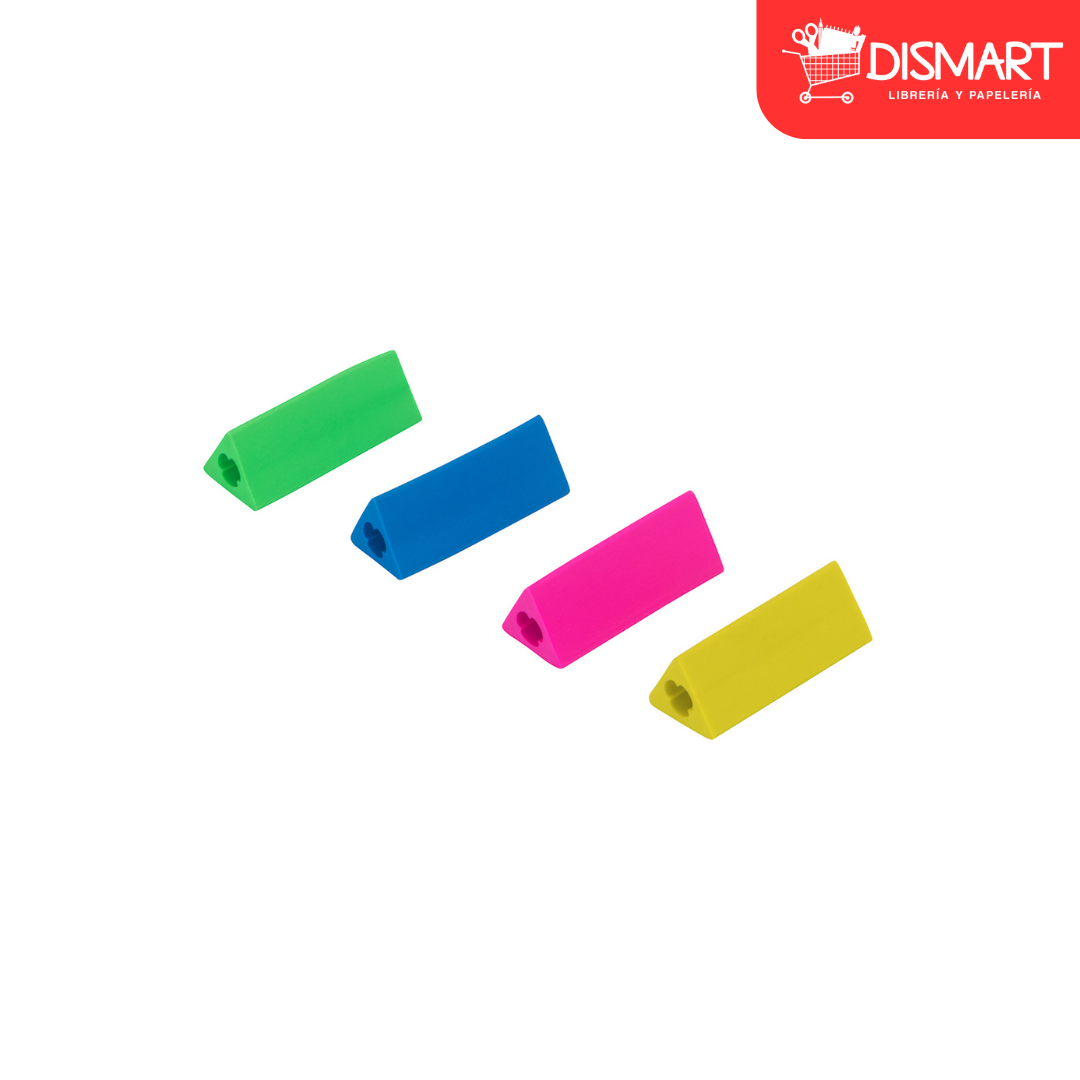 Borrador mae gb-tnl4 neon triangular bx4