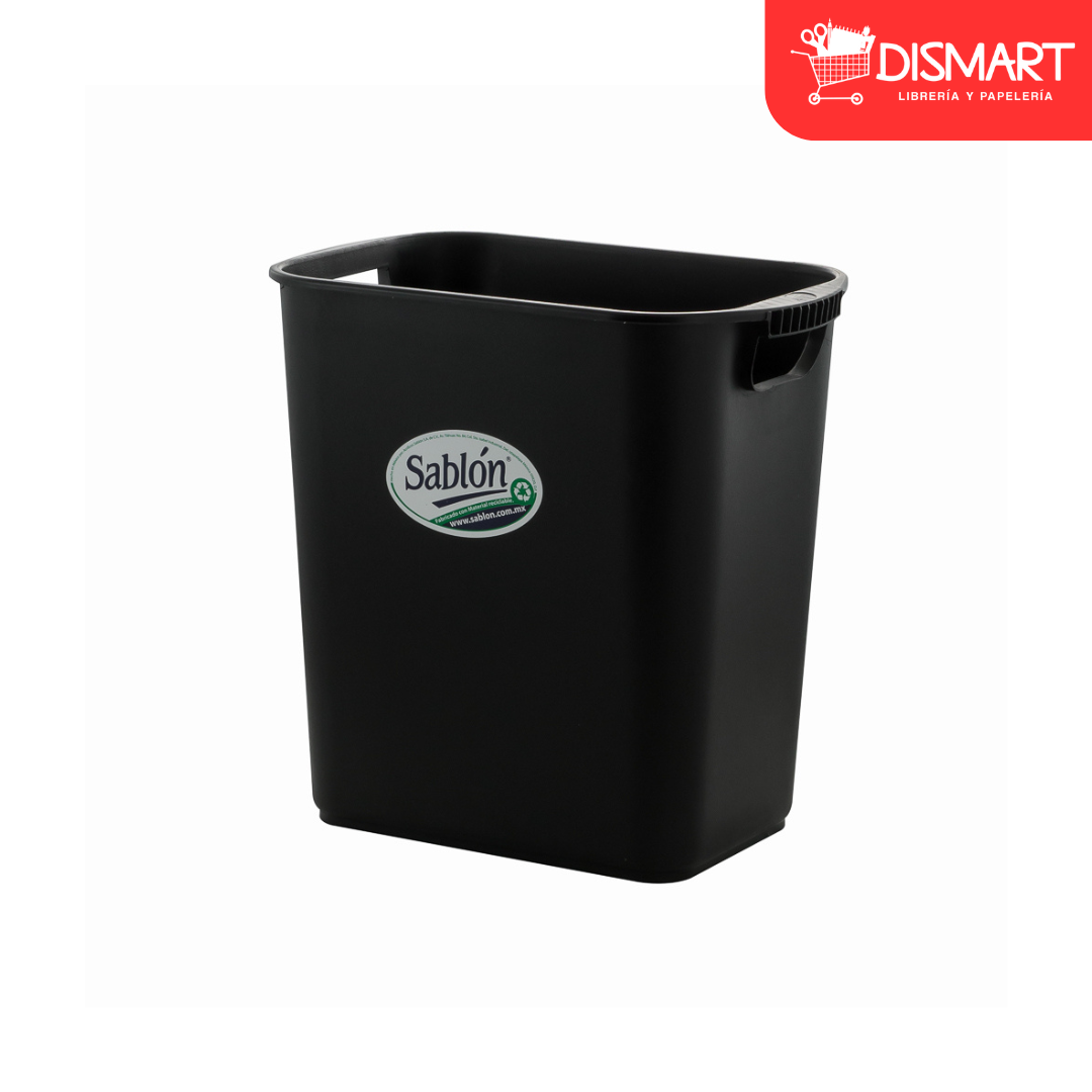 Bote para basura sablon 8025ne grande negro