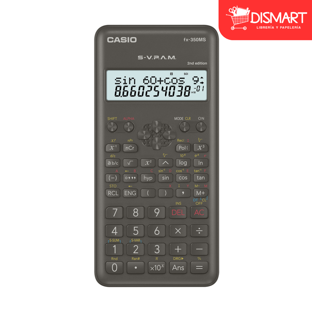 CALCULADORA CIENTIFICA CASIO FX-350MS-2 240 FUNCIONES