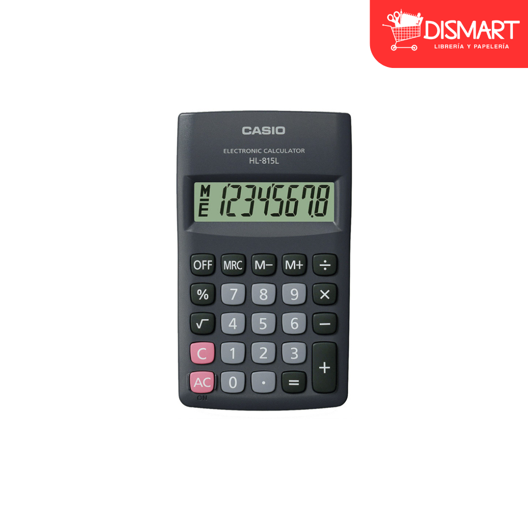 Calculadora de bolsillo casio hl-815l-bk-w 8 digitos