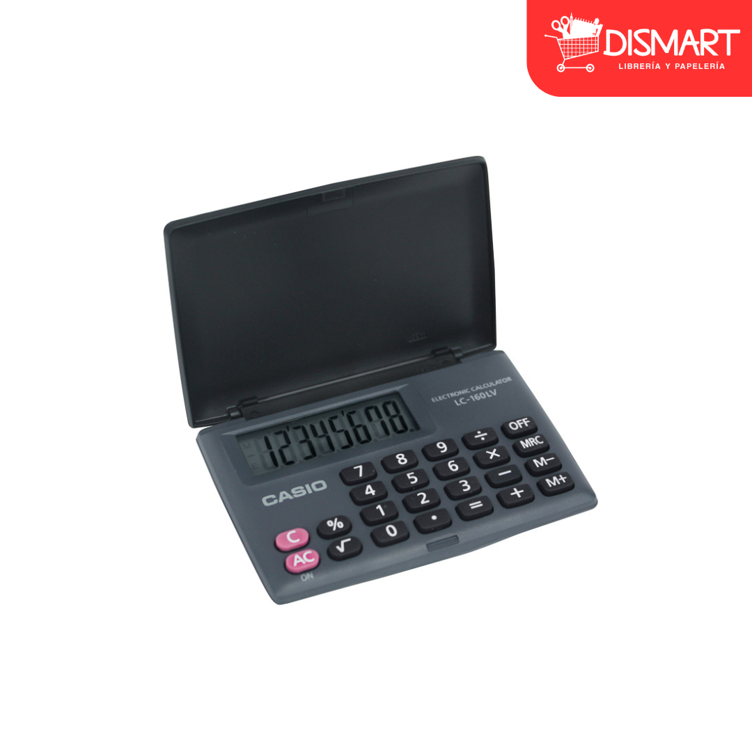 Calculadora de bolsillo casio lc-160lv-bk 8 digitos