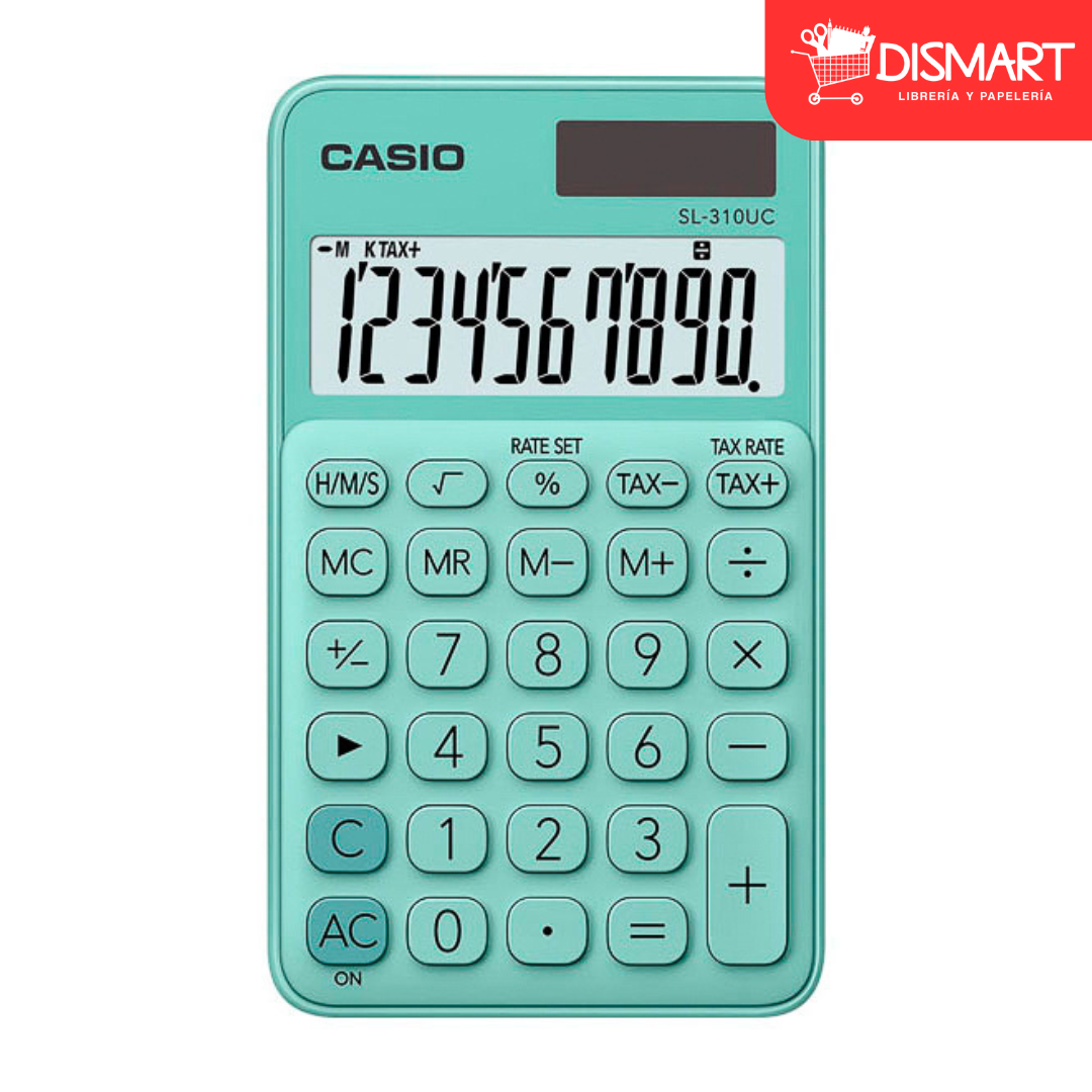 Calculadora de bolsillo casio sl-310uc-gn 10 digitos verde