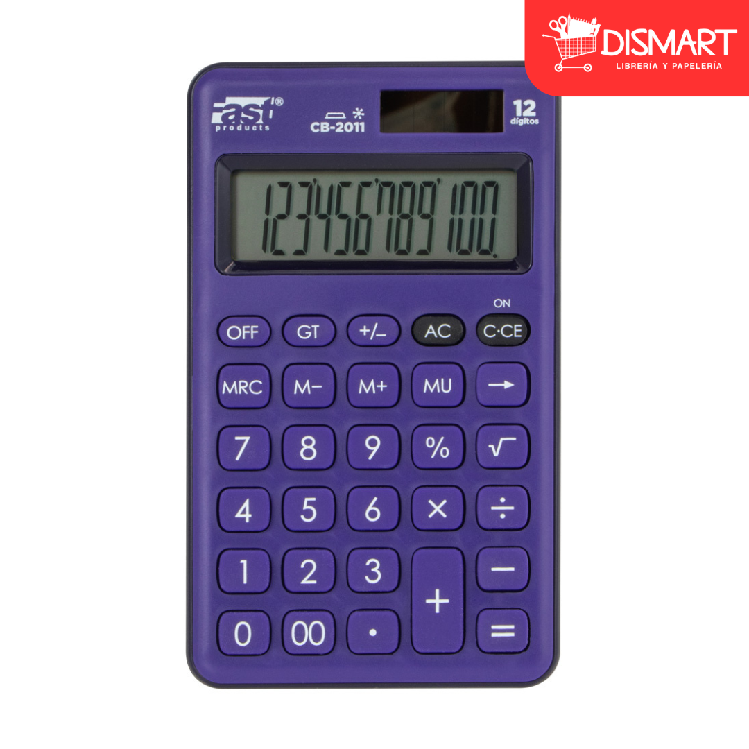 Calculadora de bolsillo fast cb-2011 12 dig morado