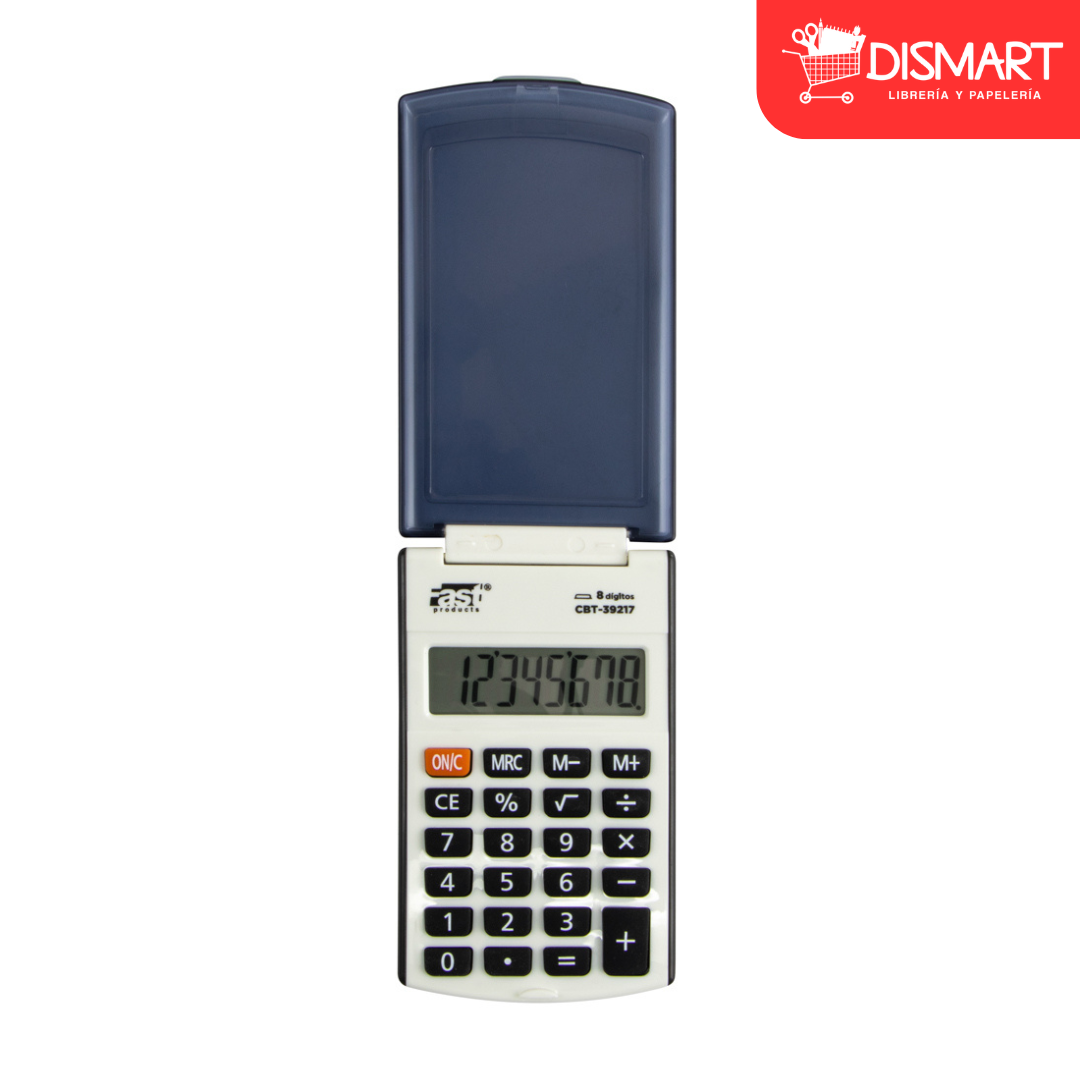 Calculadora de bolsillo fast cbt-39217 con tapa 8 dig negro